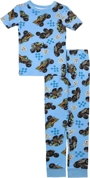 Monster Jam Boys' 2-Piece Snug-fit Pajama Set, Soft & Cute for Kids