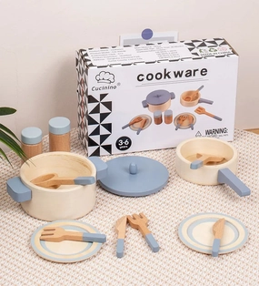 Montessori Wooden Cooking Pretend Play Set (3  years)