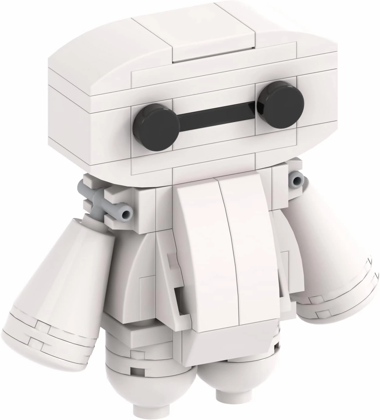 MOOXI-MOC Baymax Brick Mini Headz Building Set,Creative Cute Building Blocks Children Kit,Gifts for Kids(64pcs)