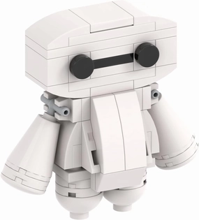MOOXI-MOC Baymax Brick Mini Headz Building Set,Creative Cute Building Blocks Children Kit,Gifts for Kids(64pcs)