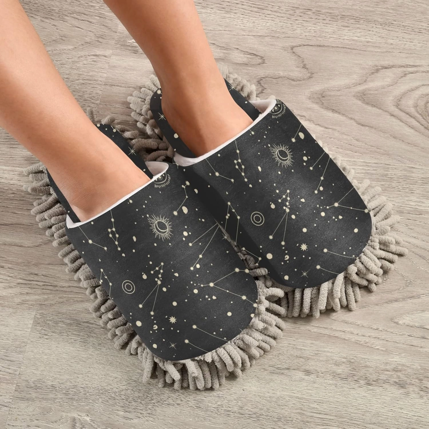 Mop Slippers Shoes, Unisex Cleaning House Slippers Spa Dusting Slippers M-L