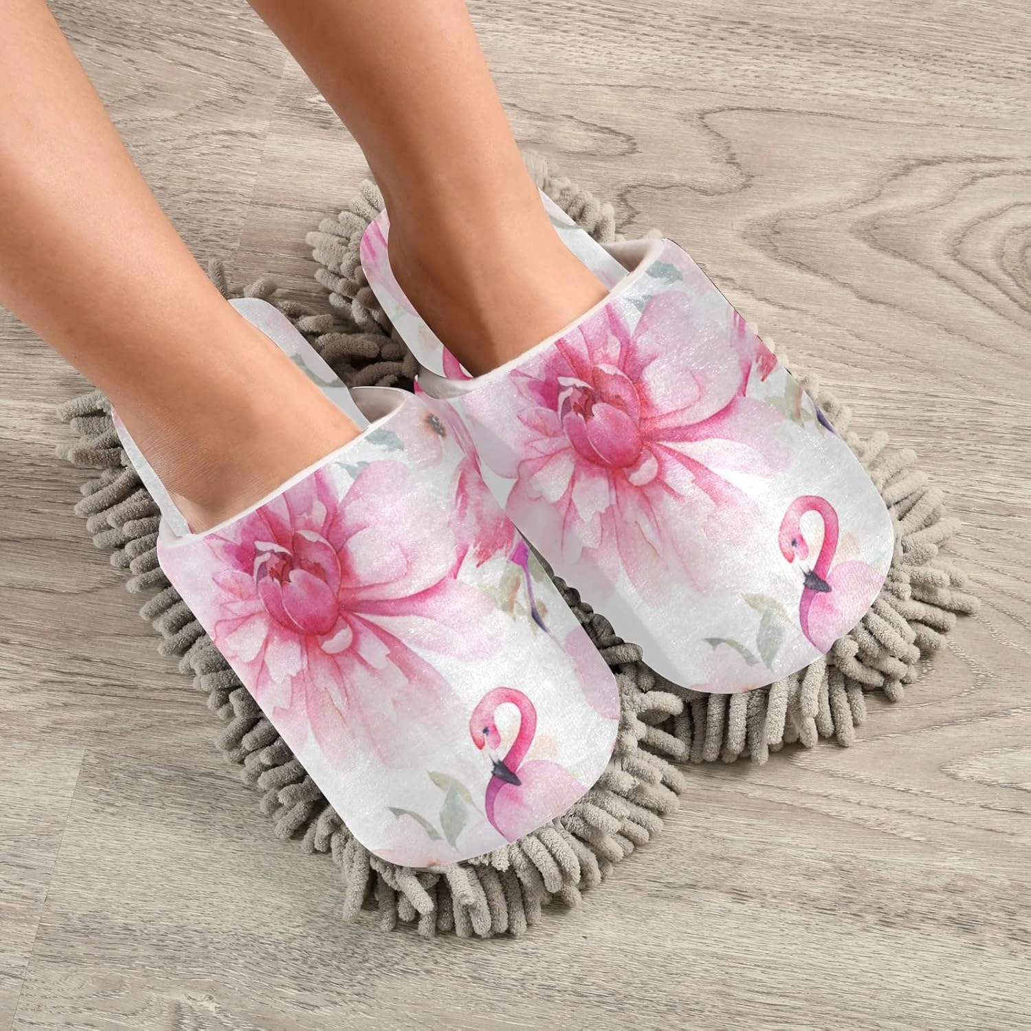 Mop Slippers Shoes, Unisex Cleaning House Slippers Spa Dusting Slippers M-L