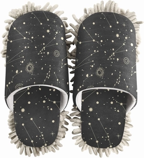 Mop Slippers Shoes, Unisex Cleaning House Slippers Spa Dusting Slippers M-L