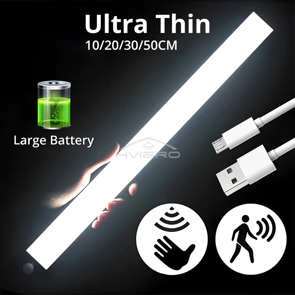 Motion Sensor LED Night Light Rechargeable Magnetic Lamp for Closet, Wardrobe, Kitchen Aisle