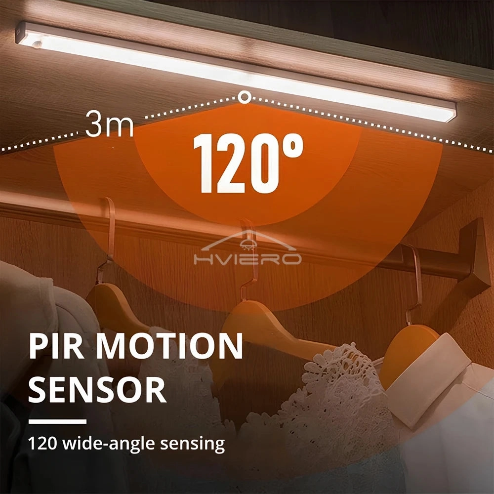 Motion Sensor LED Night Light Rechargeable Magnetic Lamp for Closet, Wardrobe, Kitchen Aisle