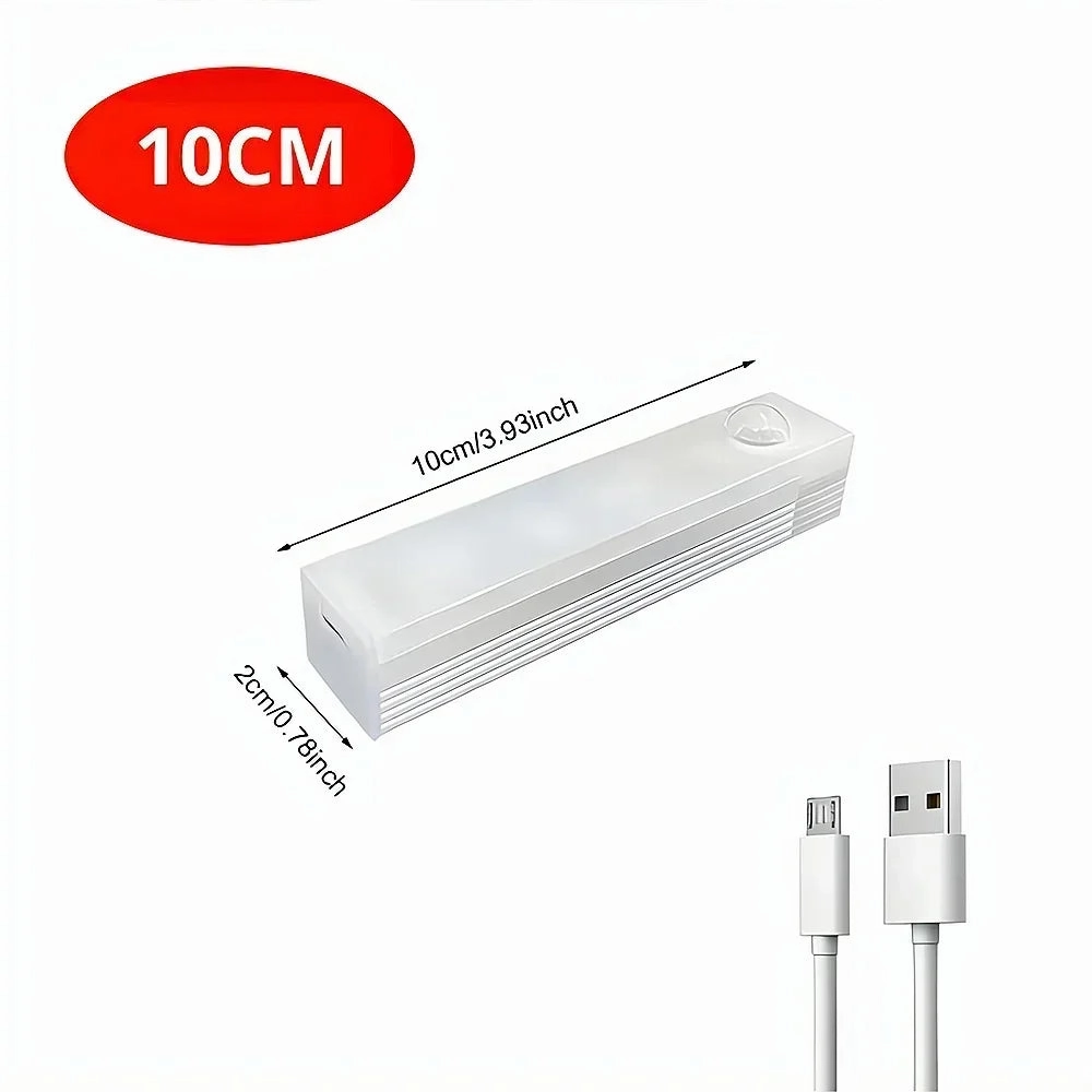 Motion Sensor LED Night Light Rechargeable Magnetic Lamp for Closet, Wardrobe, Kitchen Aisle