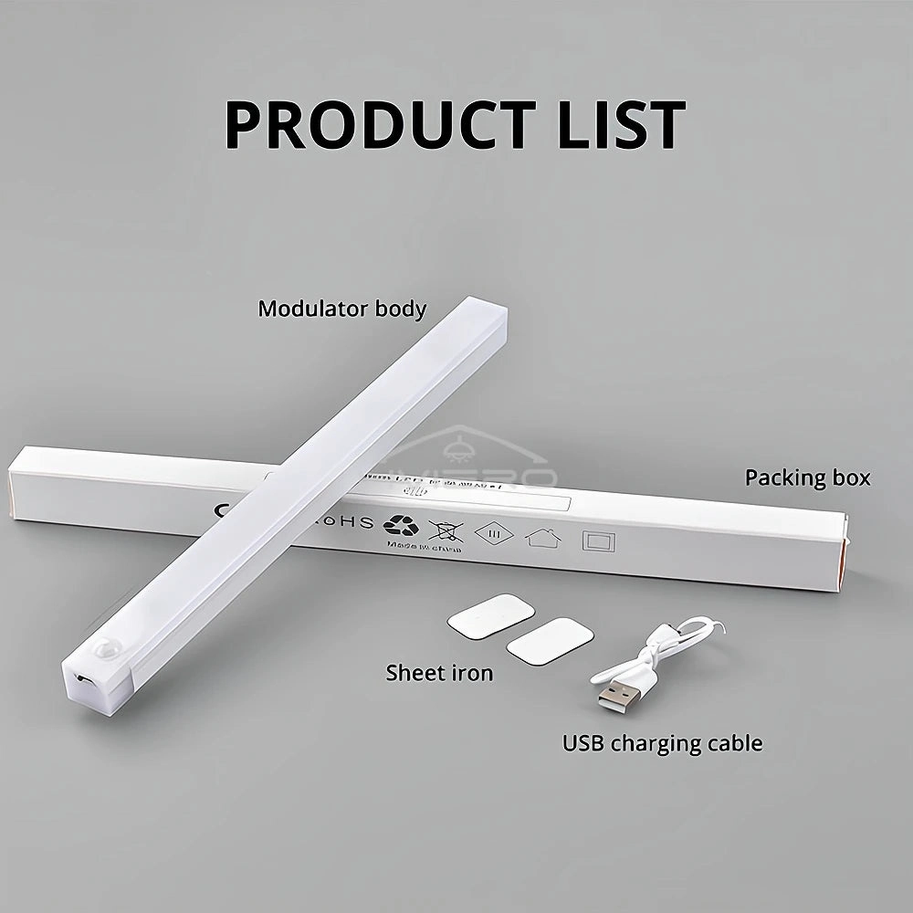 Motion Sensor LED Night Light Rechargeable Magnetic Lamp for Closet, Wardrobe, Kitchen Aisle