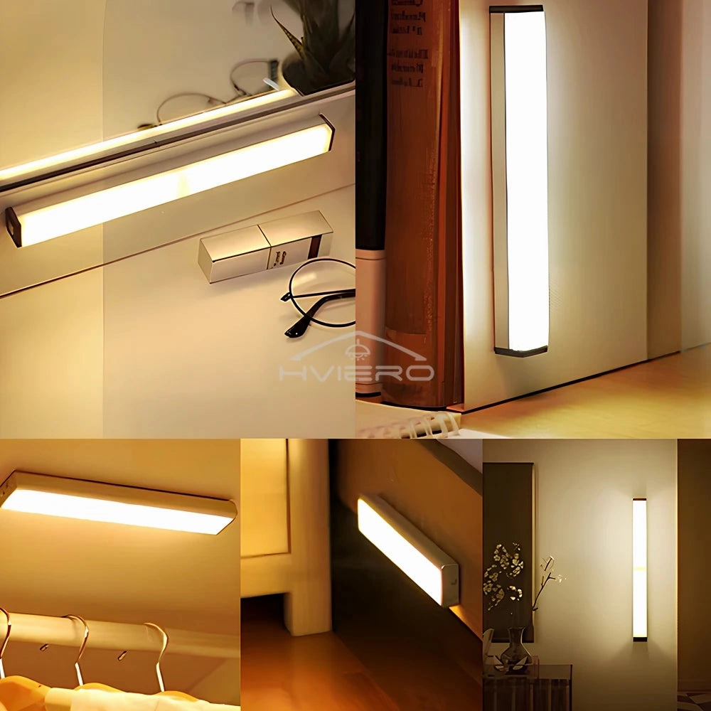 Motion Sensor LED Night Light Rechargeable Magnetic Lamp for Closet, Wardrobe, Kitchen Aisle