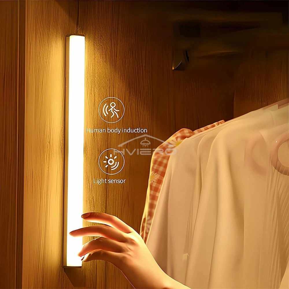 Motion Sensor LED Night Light Rechargeable Magnetic Lamp for Closet, Wardrobe, Kitchen Aisle