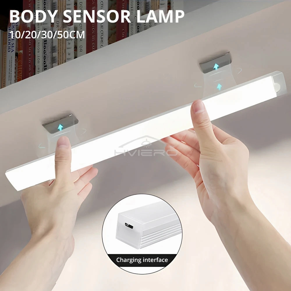 Motion Sensor LED Night Light Rechargeable Magnetic Lamp for Closet, Wardrobe, Kitchen Aisle