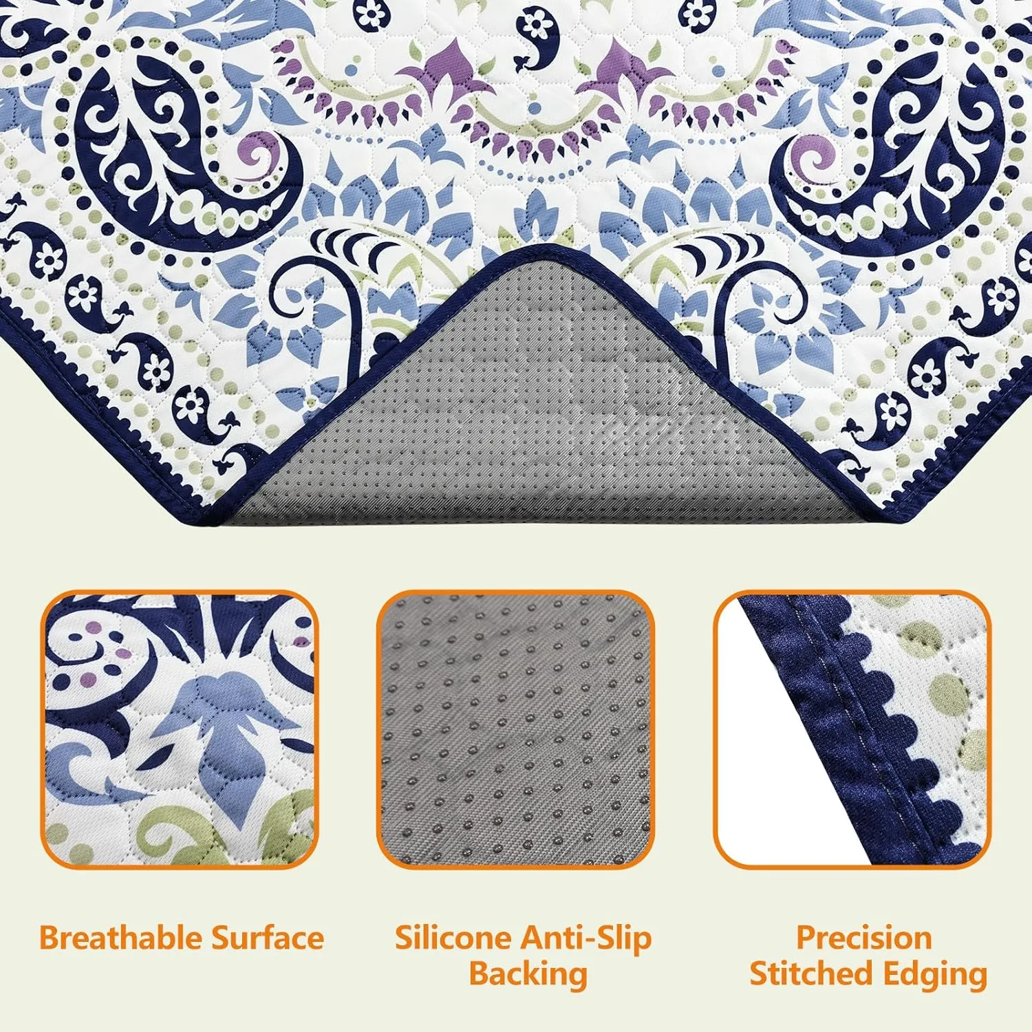 Mozin Washable Pee Pads for Dogs, 2 Pack Super Absorbent Reusable Puppy Pads Waterproof, Leak-Proof & Non-Slip Whelping Pad for Potty Training, Playpens, Crates, Floors, Beds, and Couches 31"x36"