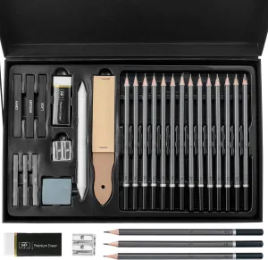 Mr. Pen Sketching Pencils Set, 25 pcs, Art Set, Graphite Pencils for Sketching