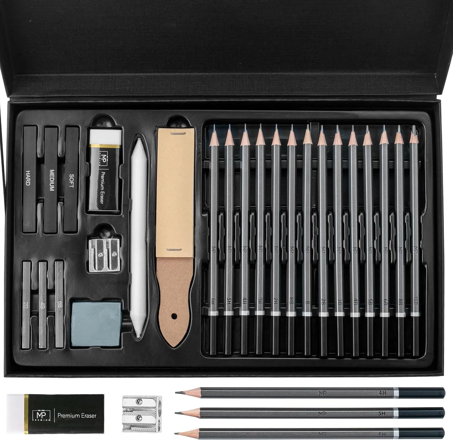 Mr. Pen Sketching Pencils Set, 25 pcs, Art Set, Graphite Pencils for Sketching