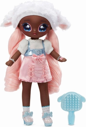Na! Na! Na! Surprise 11" Fashion Doll Lila Lamb, Soft, Poseable, Pink Hair, Adorable Animal-Inspired Lamb Hat Outfit & Accessories, Gift for Kids, Toy for Girls & Boys Ages 5 6 7 8  Years