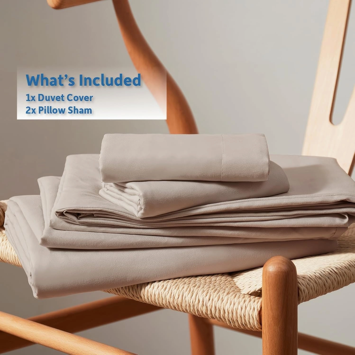 Nestl Linen Duvet Cover Full Size - Soft Double Brushed Full Size Duvet Cover Set, 3 Piece, with Button Closure, 1 Duvet Cover 80x90 inches and 2 Pillow Shams