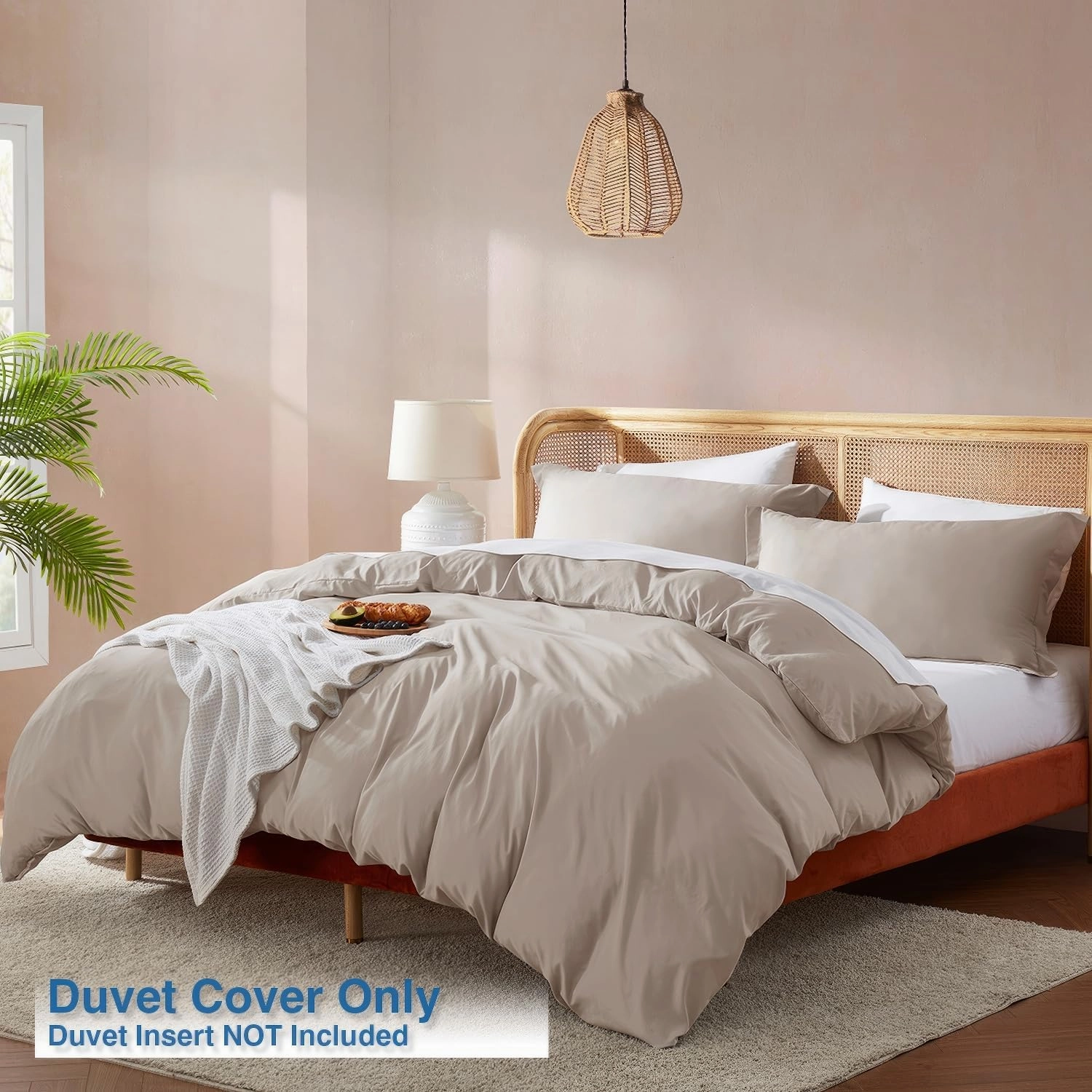 Nestl Linen Duvet Cover Full Size - Soft Double Brushed Full Size Duvet Cover Set, 3 Piece, with Button Closure, 1 Duvet Cover 80x90 inches and 2 Pillow Shams