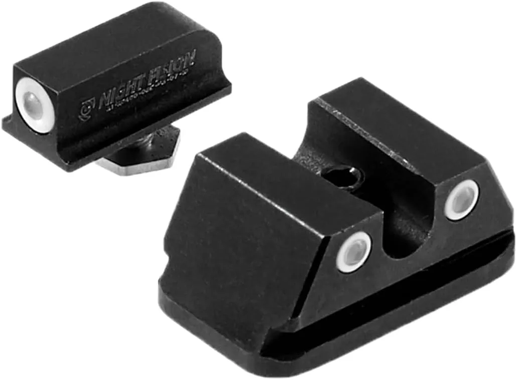 Night Fision WAL-276-007-WGWG Night Sight Set for Walther PPQ/PDP/PPQ M2 - White Front Ring, U Notch White Rear Rings