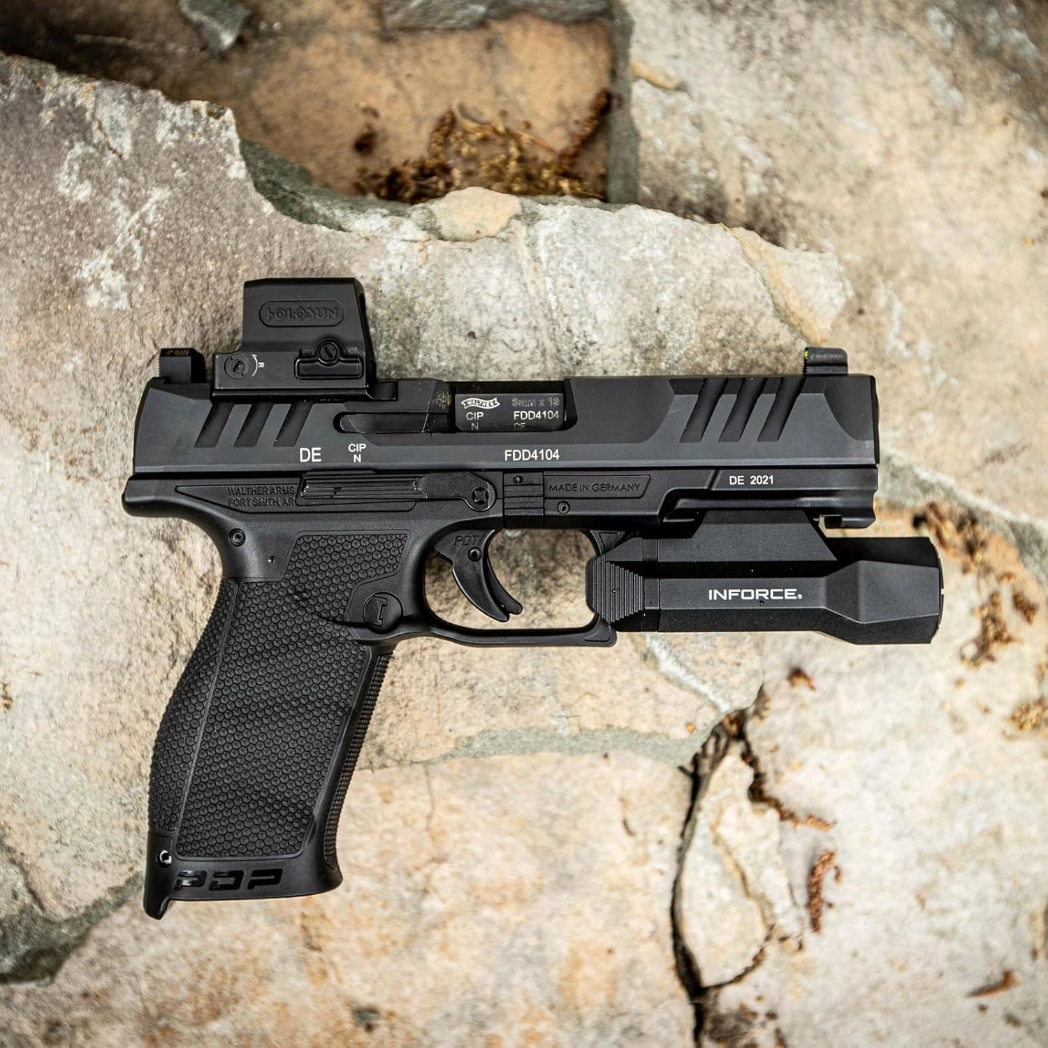 Night Fision Optics Ready Stealth .330-.353 Lower 1/3rd Night Sight Set for Walther PDP/PPQ Compatible with RMR/507c/508t