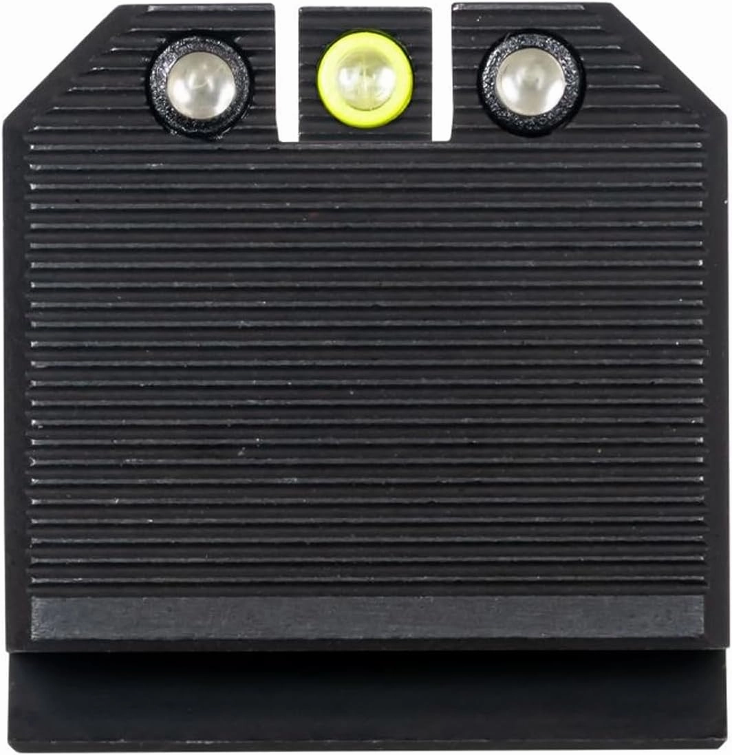 Night Fision Optics Ready Stealth .464-.560 Night Sight Set Compatible with Smith & Wesson M&P M2.0 C.O.R.E with DPP/509t/Acro, Yellow Front Ring, Black Rear Rings