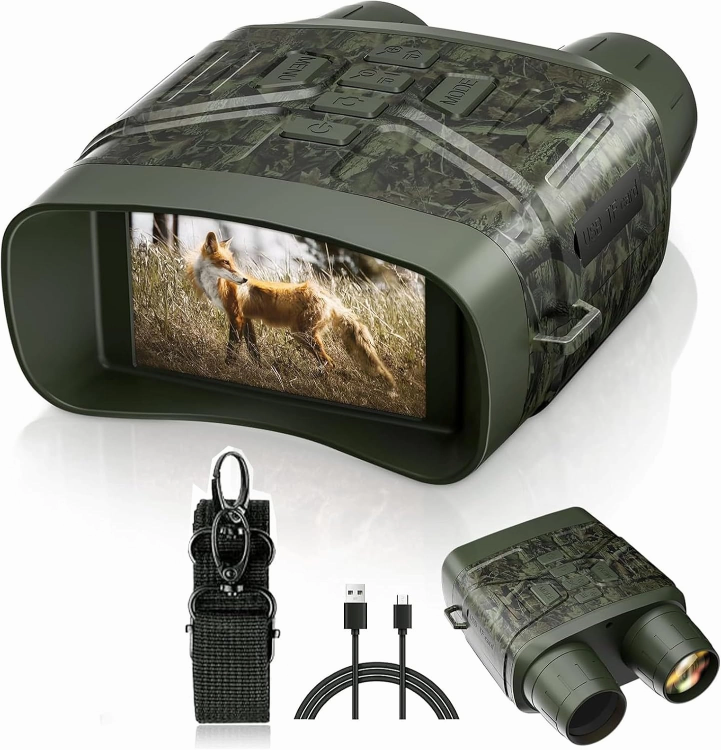 Night Vision Binoculars 4K,3" LCD Screen Night Vision Goggles with 4000mAh Rechargeable Batteries,5X Infrared Night Vision Scope,Photo & Video Recording for Spotting,Camping