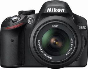 Nikon D3200 24.2 MP CMOS Digital SLR with 18-55mm f/3.5-5.6 Auto Focus-S DX VR NIKKOR Zoom Lens (Black) (OLD MODEL)