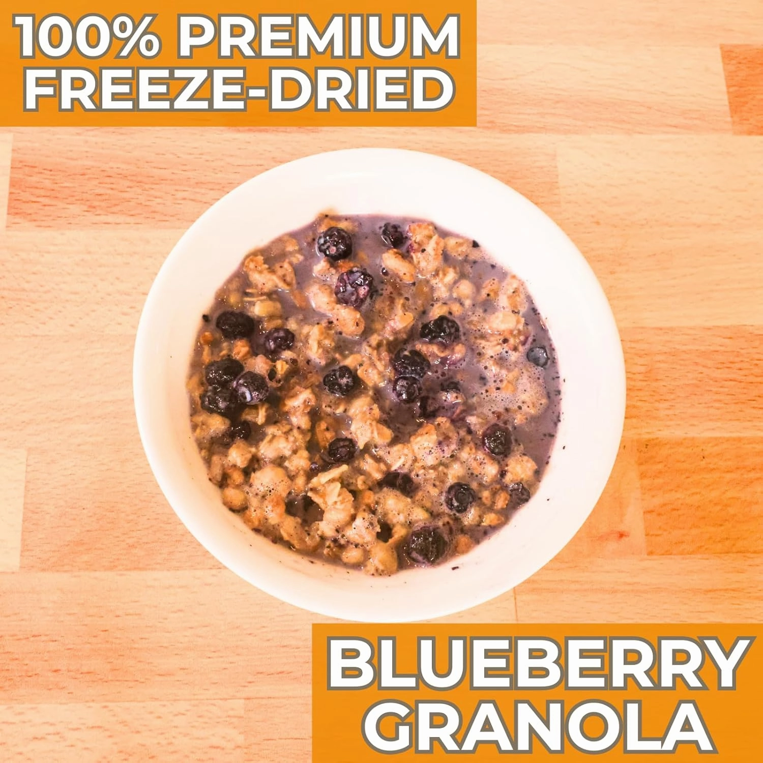 Nutristore | Freeze-Dried Blueberry Granola | Emergency Survival Bulk Food Storage Meal | Perfect for Everyday Quick Meals and Long-Term Storage | 25 Year Shelf Life | USDA Inspected
