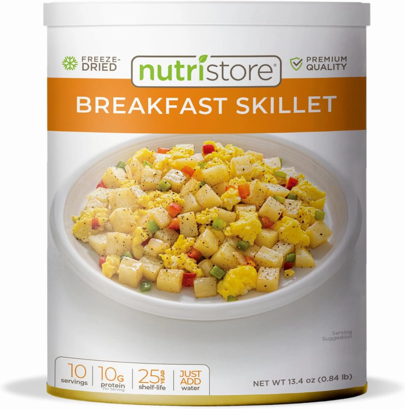 Nutristore | Freeze-Dried Breakfast Skillet | Emergency Survival Bulk Food Storage Meal | Perfect for Everyday Quick Meals and Long-Term Storage | 25 Year Shelf Life