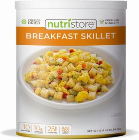 Nutristore | Freeze-Dried Breakfast Skillet | Emergency Survival Bulk Food Storage Meal | Perfect for Everyday Quick Meals and Long-Term Storage | 25 Year Shelf Life