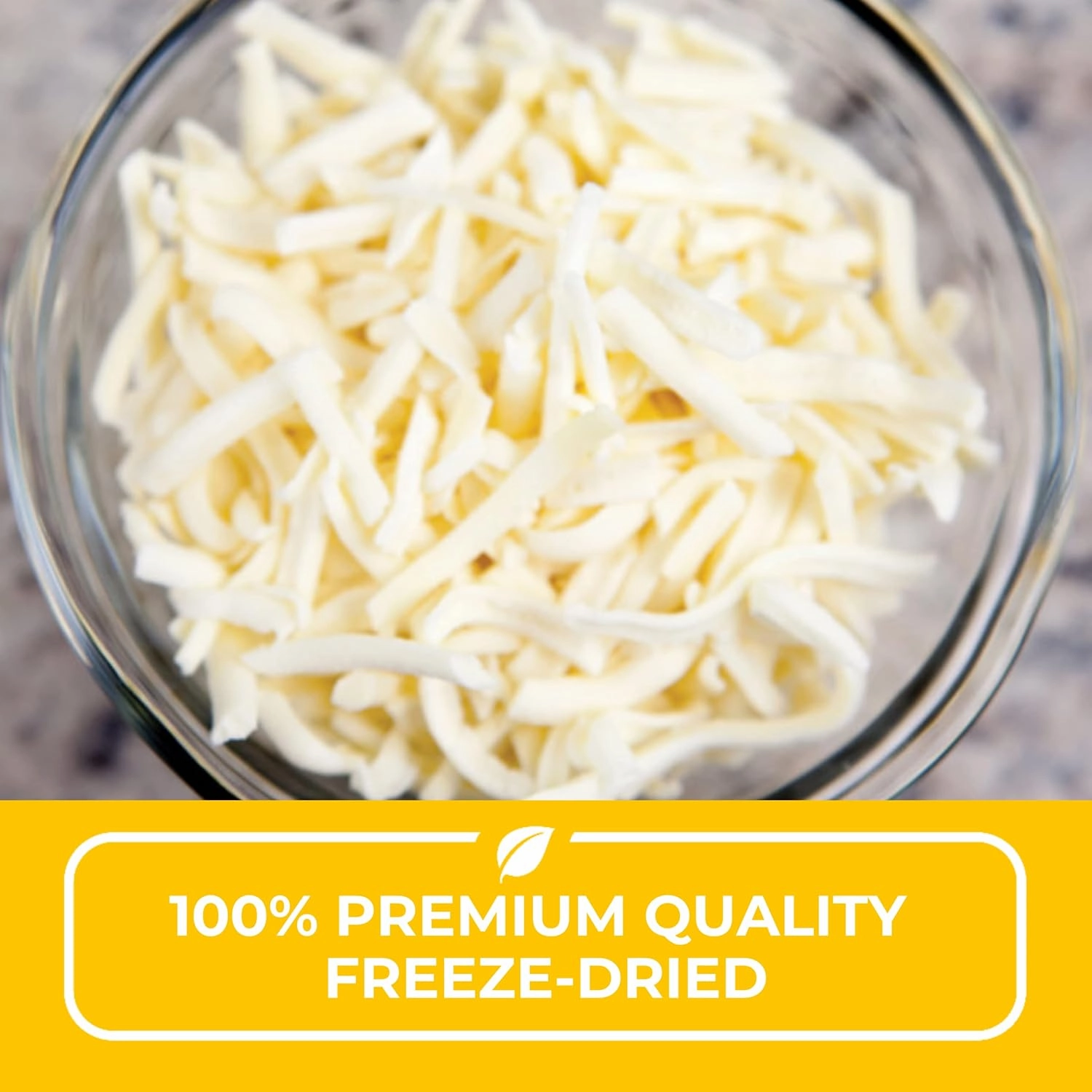 Nutristore Freeze Dried Mozzarella Cheese Shredded 20 Large Servings | Premium Quality | Amazing Taste | Perfect for Camping | Survival Food