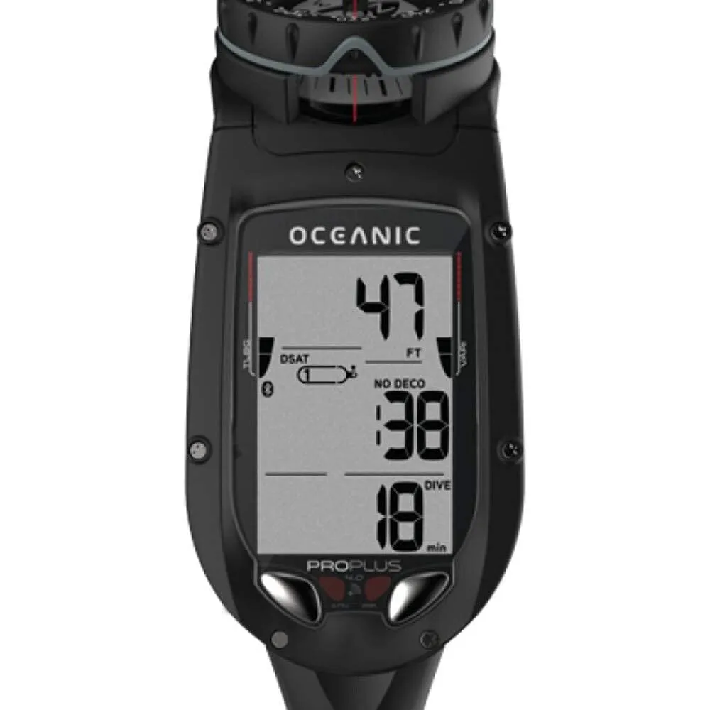 OCEANIC Pro Plus 4.0 Dive Computer | Large Display, Easy to Read | Includes Compass | Connect to DiverLog  App on Your Smartphone | Optional Quick Disconnect Attachment | Console NH