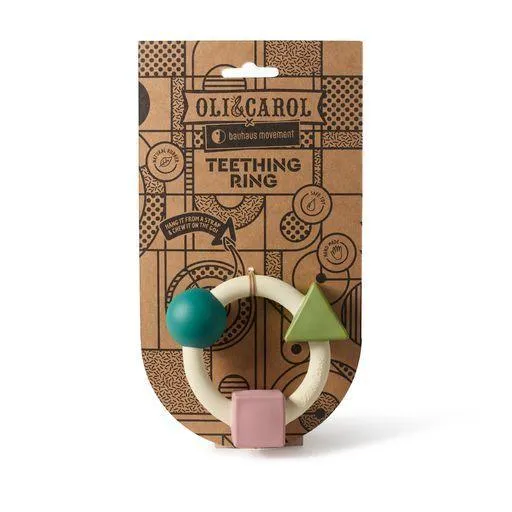 Oli & Carol Teething Ring - Soft Colors