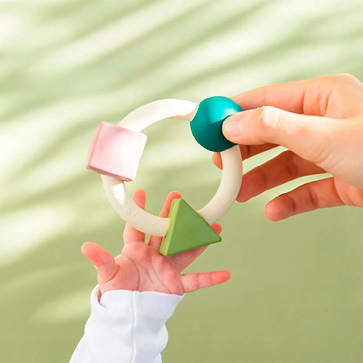 Oli & Carol Teething Ring - Soft Colors
