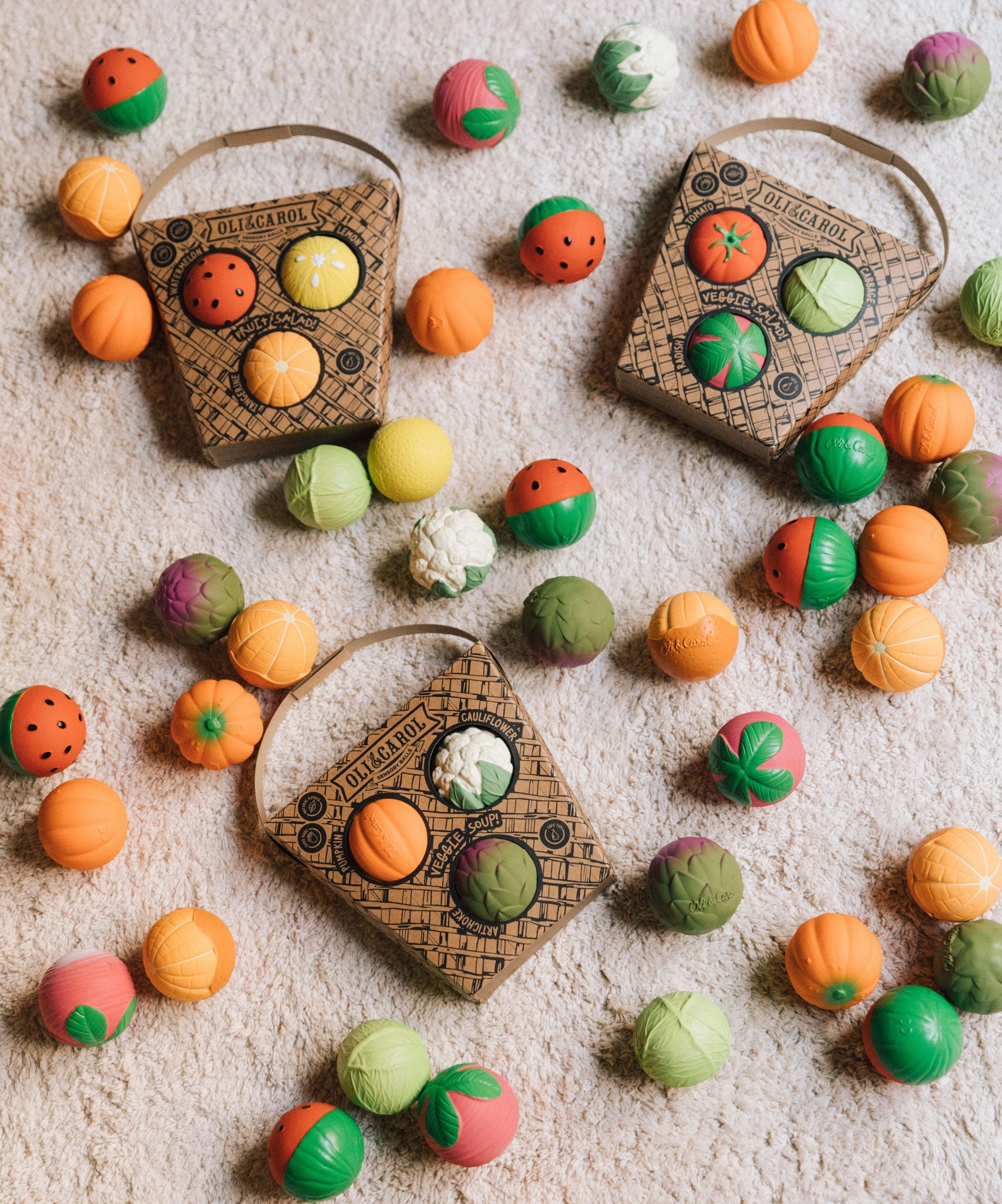 Oli & Carol Baby Sensory Balls - Veggie Salad