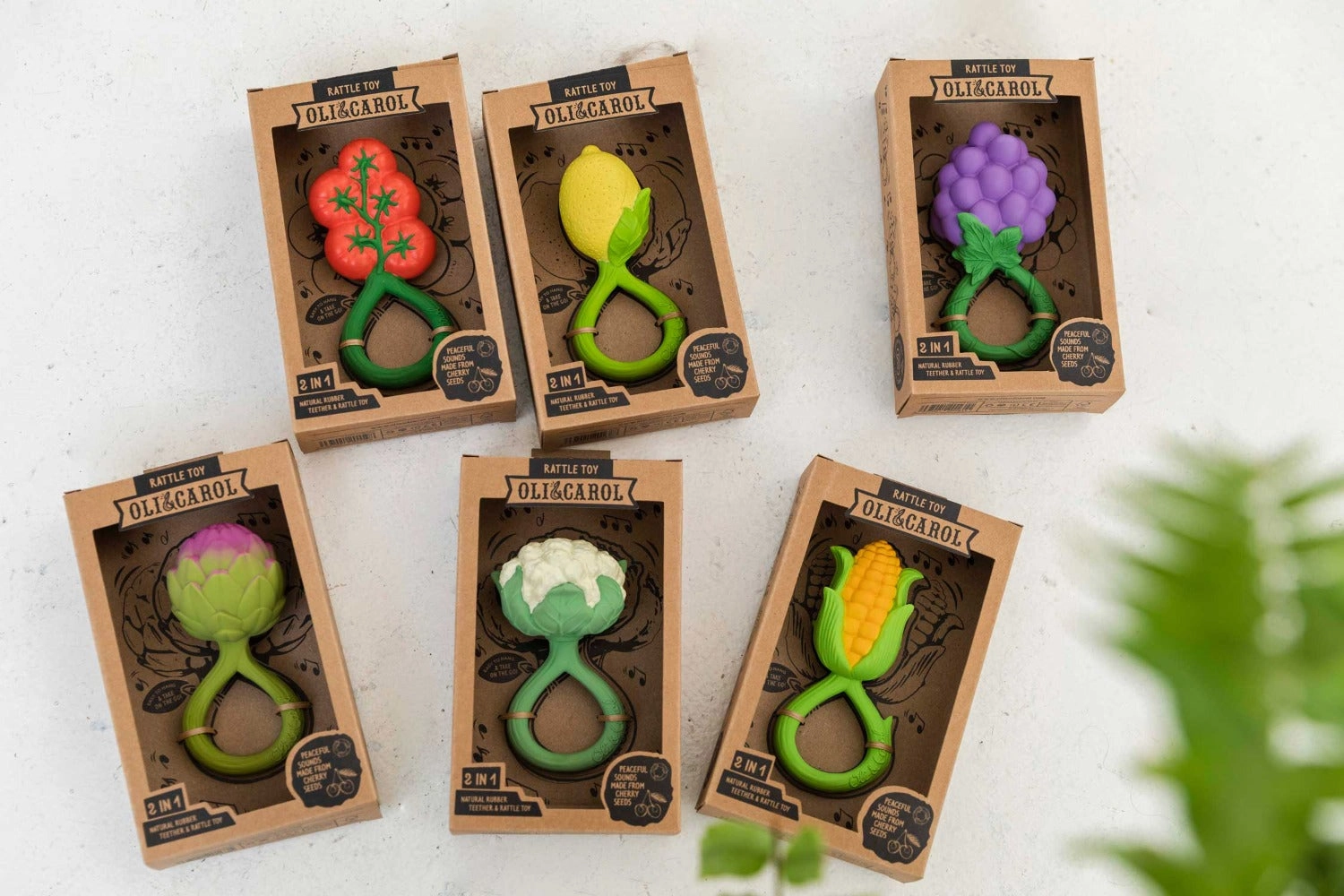 Oli & Carol Lemon Rattle Teether