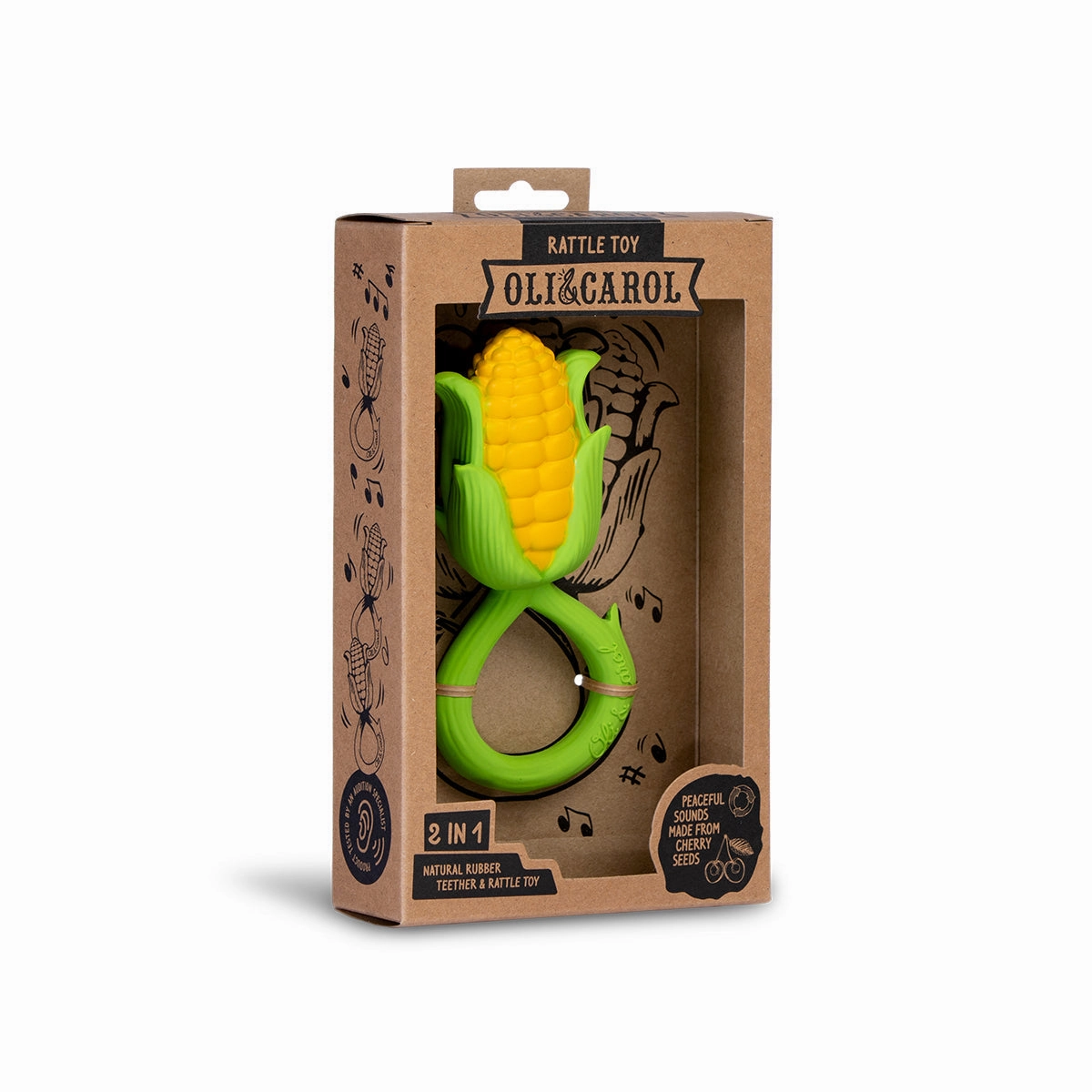 Oli&Carol rattle toy corn