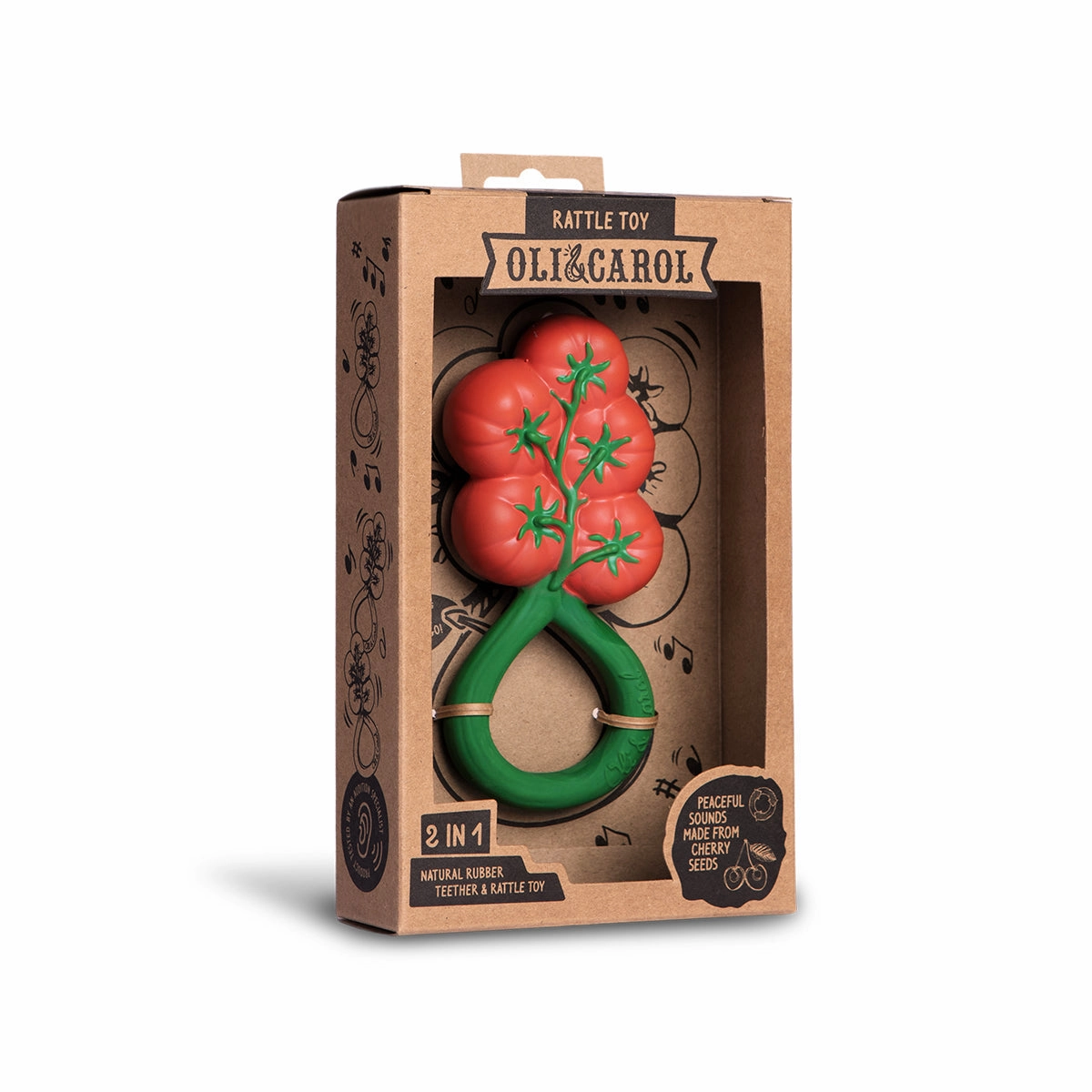 Oli&Carol rattle toy tomato