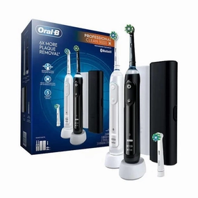 Oral-B Professional Clean 5000 X Electric Toothbrush Twin Pack, Rechargeable Power Toothbrushes - Pack of 2