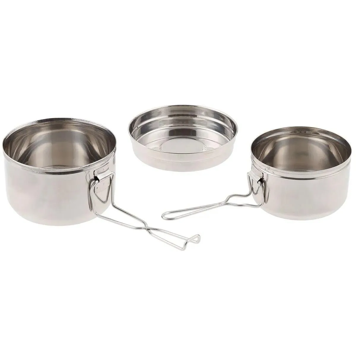 Original Czech Army stainless steel mess tin set camping outdoor cooking pot pan