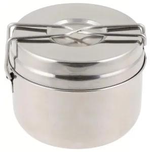 Original Czech Army stainless steel mess tin set camping outdoor cooking pot pan