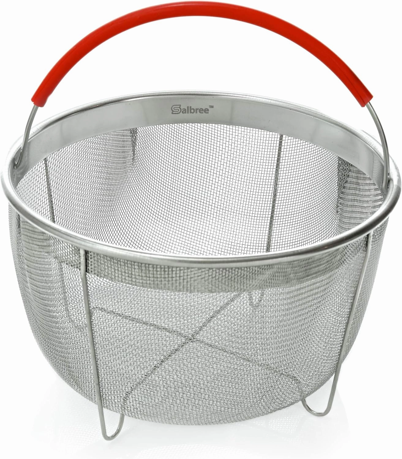 Original Salbree Steamer Basket for 6 qt quart Instant Pot Accessories, Stainless Steel Strainer and Insert fits IP Insta Pots, Instapot, Other Pressure Cookers, with Silicone Handle [3qt 8qt avail]