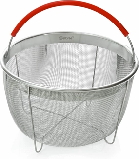 Original Salbree Steamer Basket for 6 qt quart Instant Pot Accessories, Stainless Steel Strainer and Insert fits IP Insta Pots, Instapot, Other Pressure Cookers, with Silicone Handle [3qt 8qt avail]