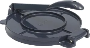 Oster Ravello 8 Inch Cast Aluminum Traditional Tortilla Press and Roti Maker - Glossy Blue