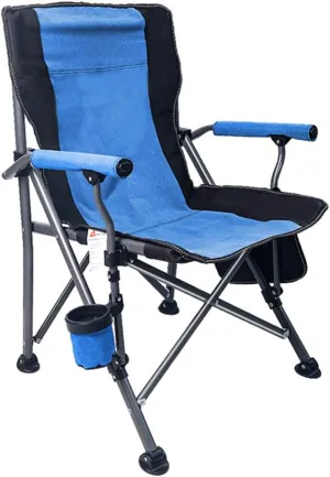 Outdoor Portable Folding Chair Leisure Camping Beach Chair Thick Steel Pipe 600D Oxford Cloth Non-Slip Foot Pad Mesh Cup Holder