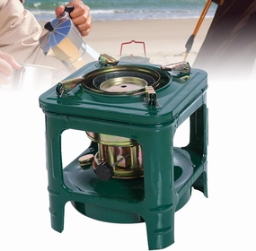 Outdoor Camping Oil Stove,Portable Multi-Wick Cooking Furnace,Camping & Backpacking Kerosene Stove,8-Wick Oil Camp Heating Device,Windproof Barbecue & Tent Heating Cooker