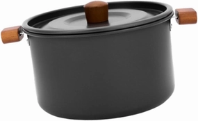 Outdoor Cooking Stockpot Camping Cookware Heavy Duty Anti-scald Handles Stockpot with Lid Camping Pot for Picnic Kitchen, 4L