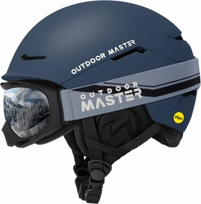OutdoorMaster Ski Helmet Set,ELK MIPS Ski Helmet with OTG Ski Goggles - MIPS Snowboard Helmet Set for Men, Women & Youth