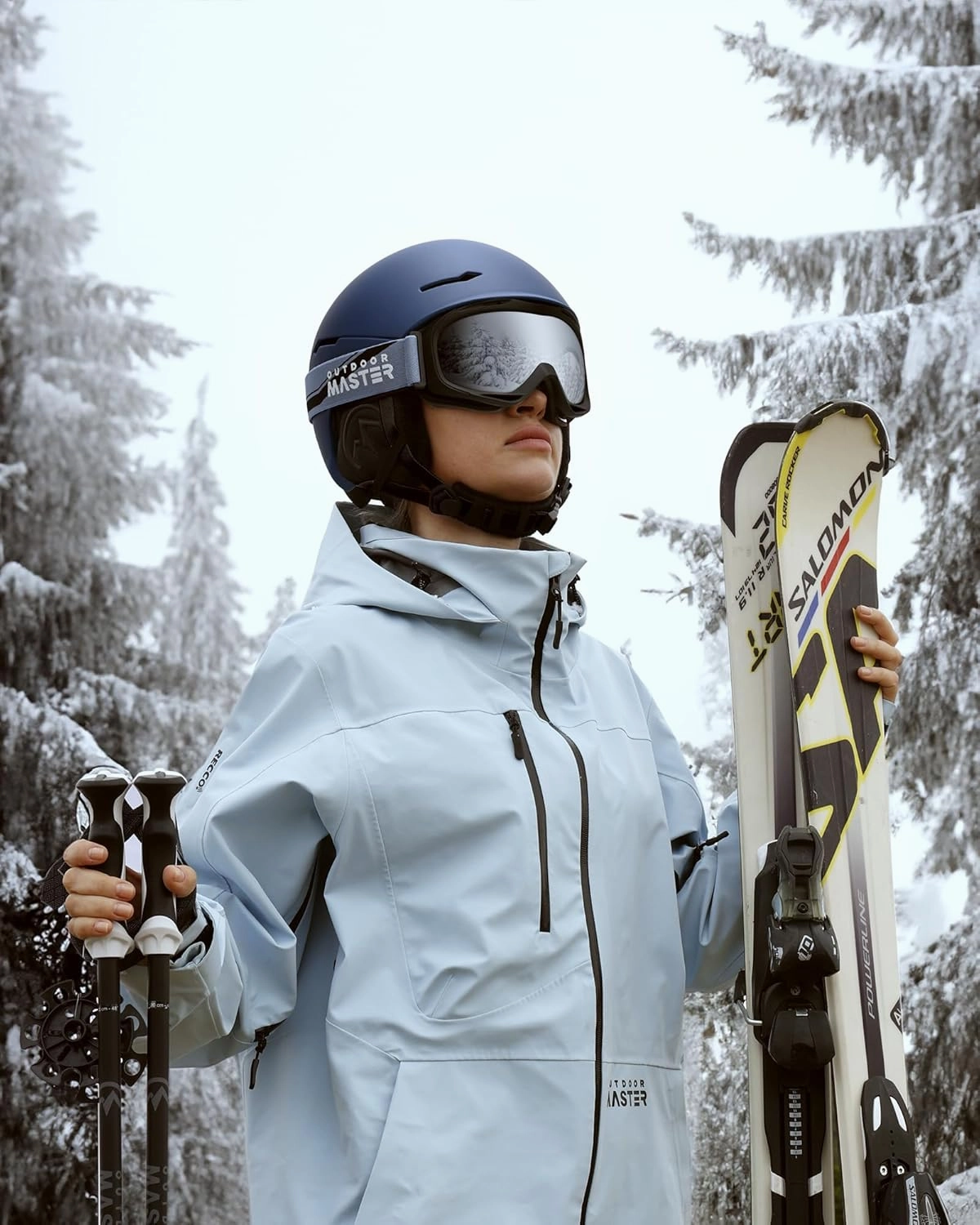 OutdoorMaster Ski Helmet Set,ELK MIPS Ski Helmet with OTG Ski Goggles - MIPS Snowboard Helmet Set for Men, Women & Youth