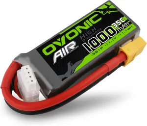OVONIC 3S Lipo Battery 35C 1000mAh 11.1V Lipo Battery with XT60 Connector for RC Airplane Helicopter Quadcopter FPV Racing Drone