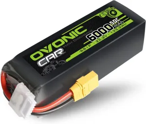 OVONIC 6S Lipo Battery 6000mAh 50C 22.2V with XT90 Plug Soft Case RC Battery Compatible for DJI Airplane RC Quadcopter Helicopter Car Truck Boat Hobby