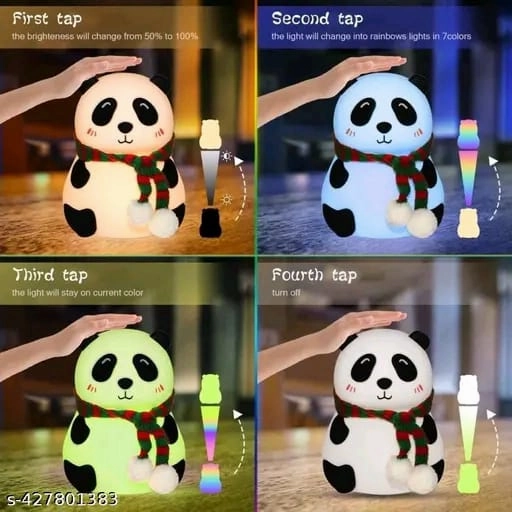 panda night lamps USB rechargeable color LED light with TOUCH sense..